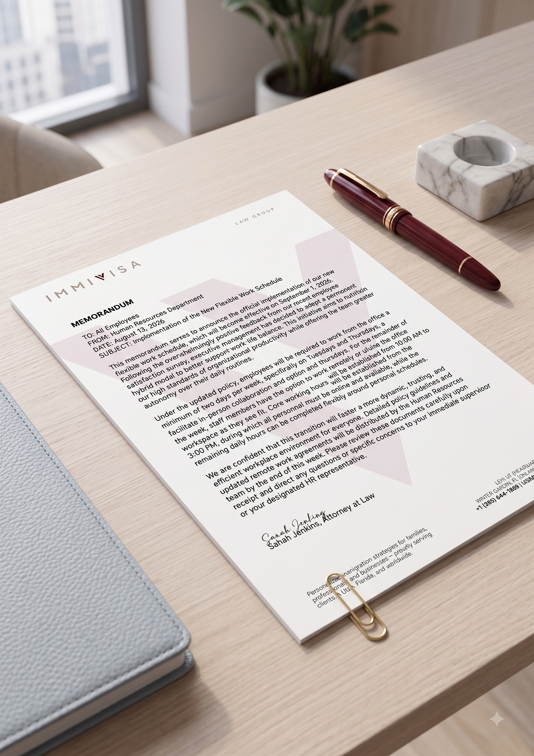 US ImmiVisa Official Letterhead